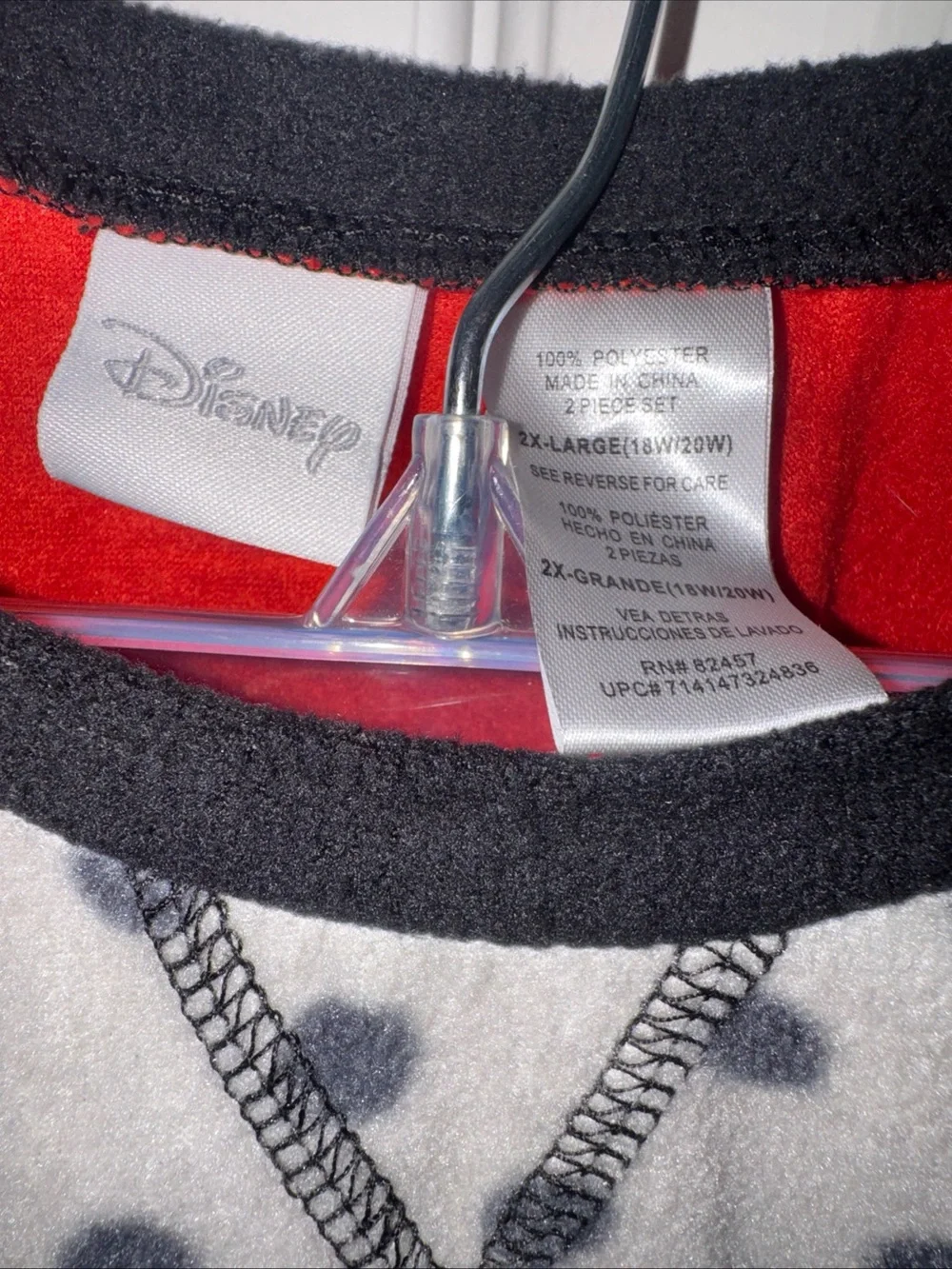 Disney Minnie & Mickey Polka Dot Red Raglan Pajama Set - Picture 3 of 6